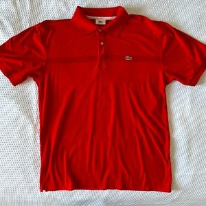 LACOSTE Men's Polo Shirt (7/L) Red